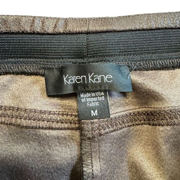 Karen Kane brown faux suede reptile pull on leggings size M - Picture 5 of 8